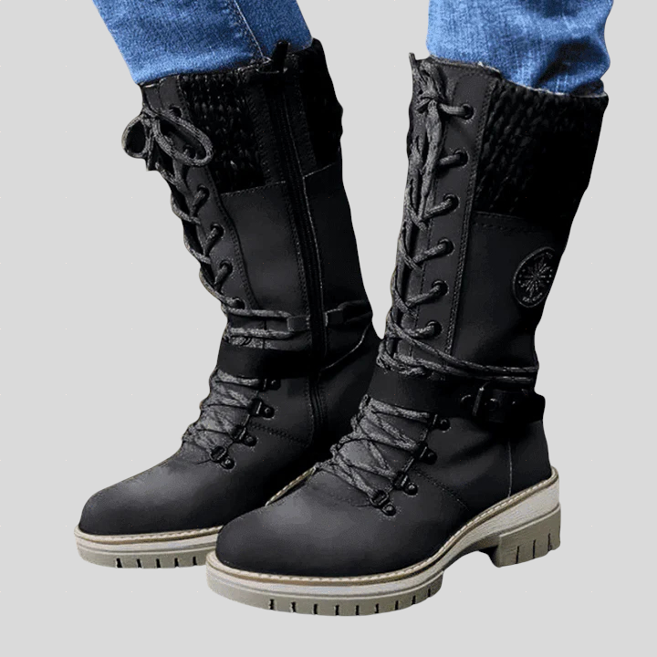 FrostLuxe - Vodootporne Vezane Čizme do Pola Lista