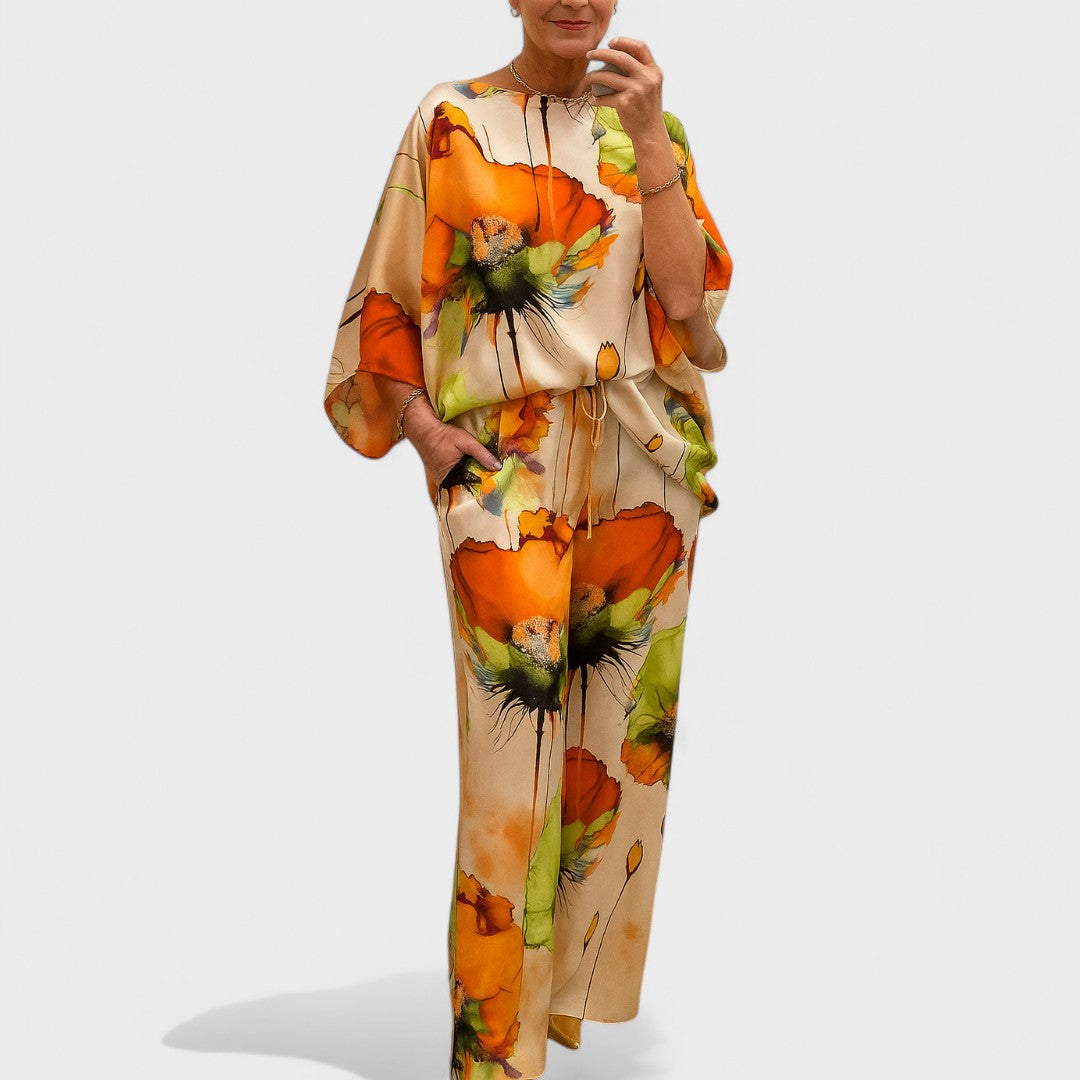 Elizabeta - Satenski dvodijelni set za žene