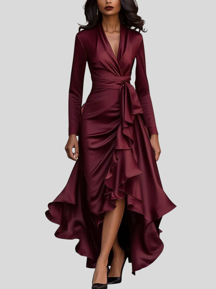 Moretti - Elegantna Duga Haljina Od Satena