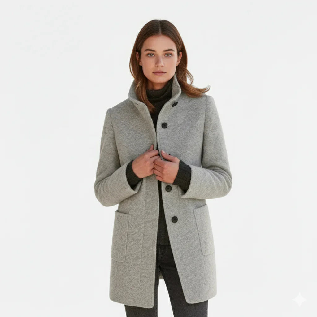 Dajana – Klasični Vuneni Kaput S Retro Gumbima