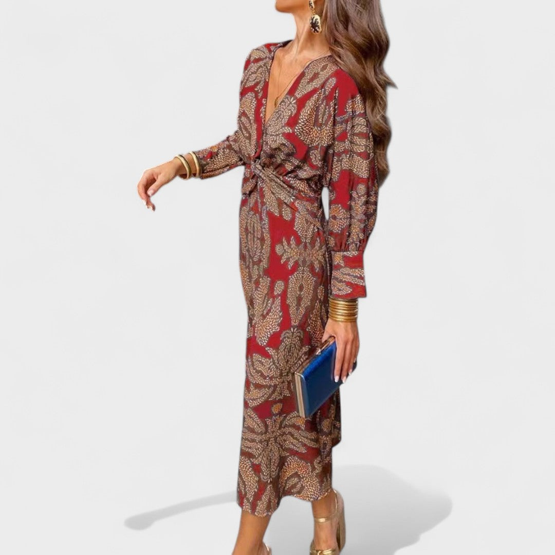 Vesna - Midi haljina s V-izrezom