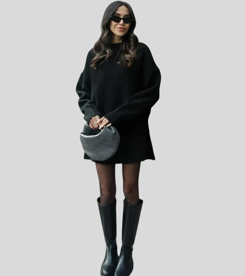 Velara - Pleteni Set - Oversize Pulover + Minica