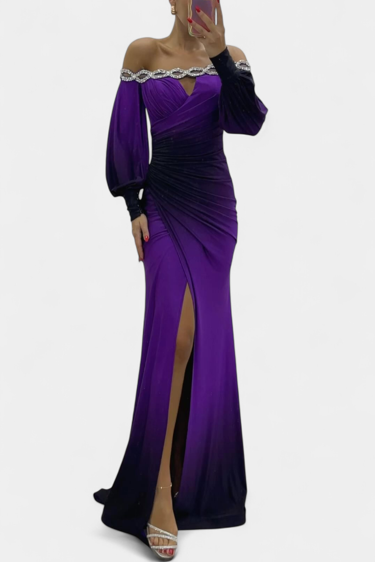 Silviana Maxi Haljina Ombre s Otkritim Ramena