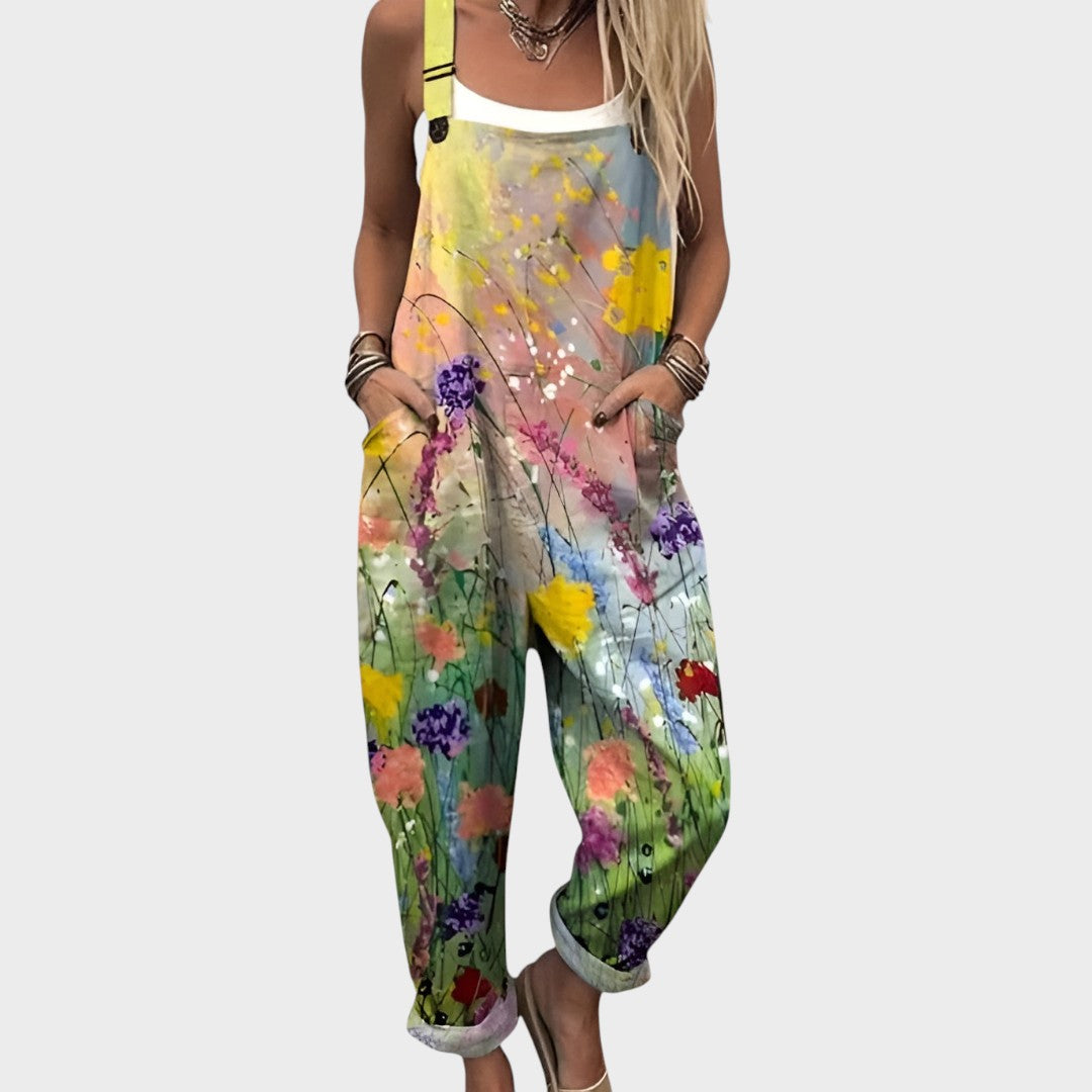 Božena - Ležeran cvjetni kombinezon za svaki dan