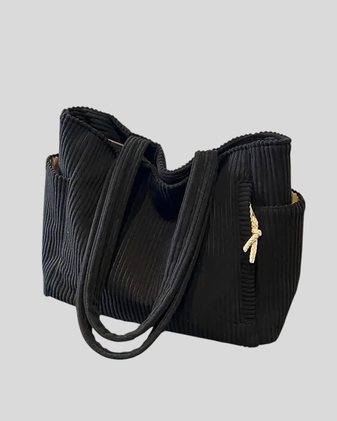 Tilda - Rebrasta torbica s detaljem od konopa