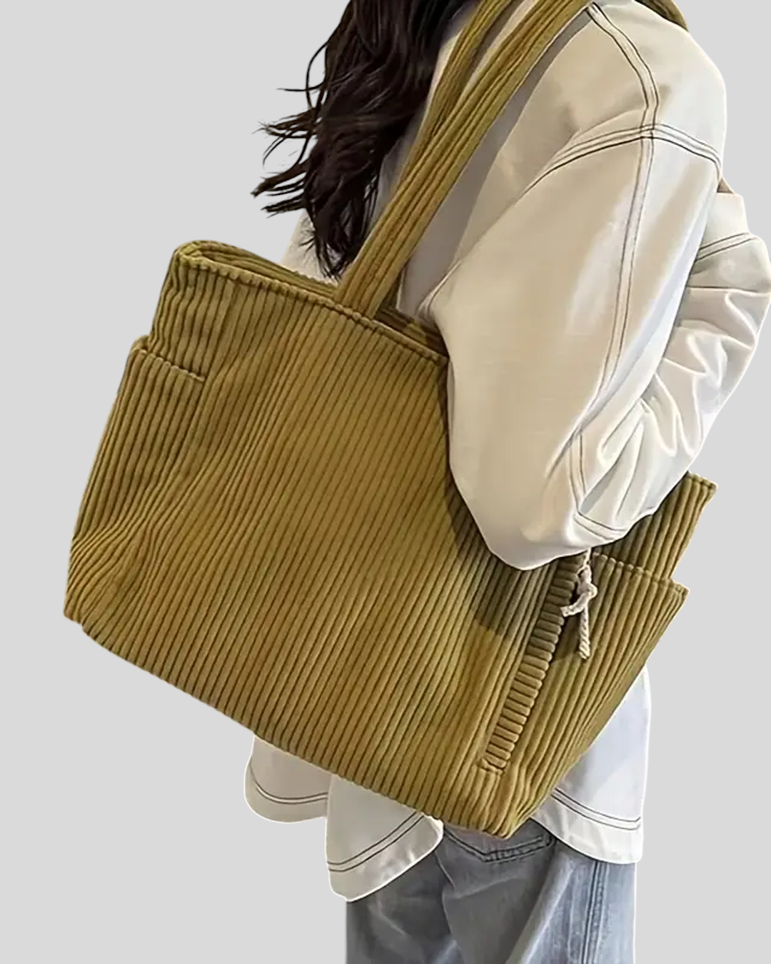 Tilda - Rebrasta torbica s detaljem od konopa