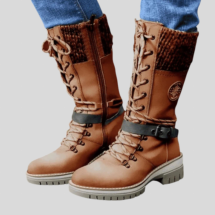 FrostLuxe - Vodootporne Vezane Čizme do Pola Lista