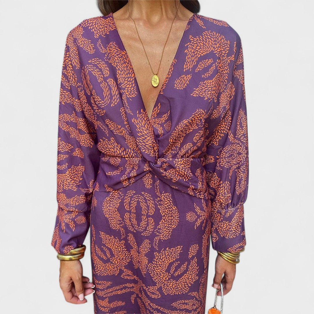 Vesna - Midi haljina s V-izrezom