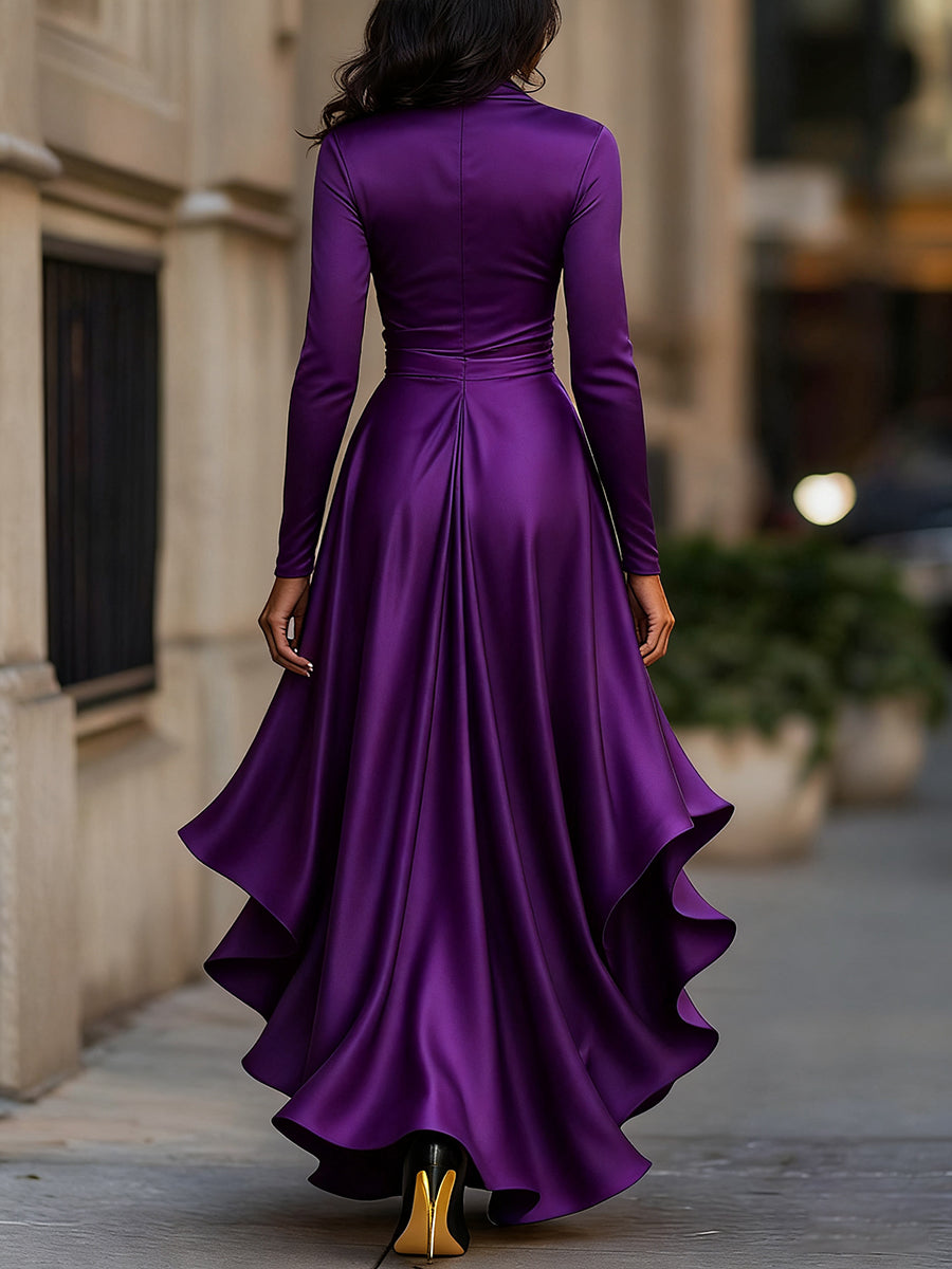 Moretti - Elegantna Duga Haljina Od Satena