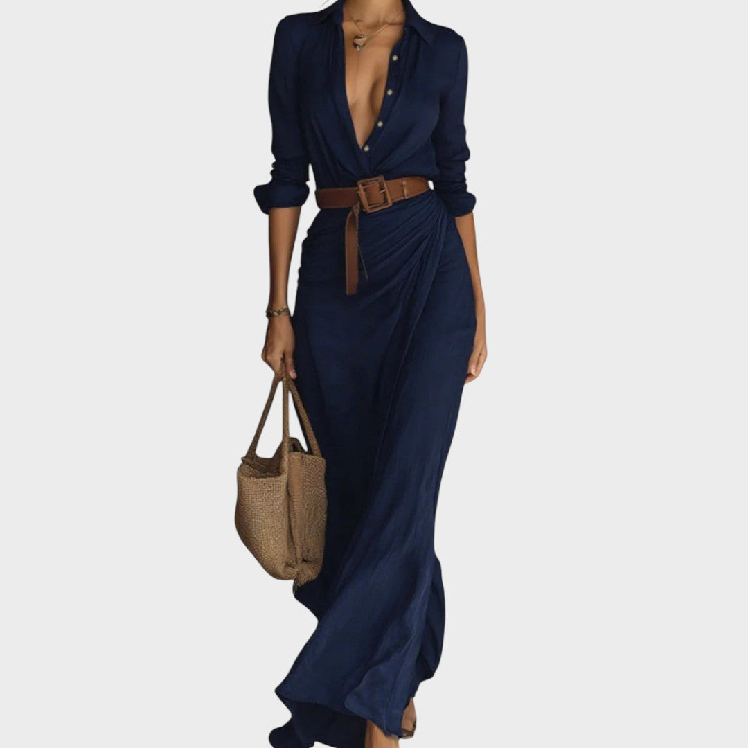 Julie - Uska Maxi Haljina S Dugim Rukavima