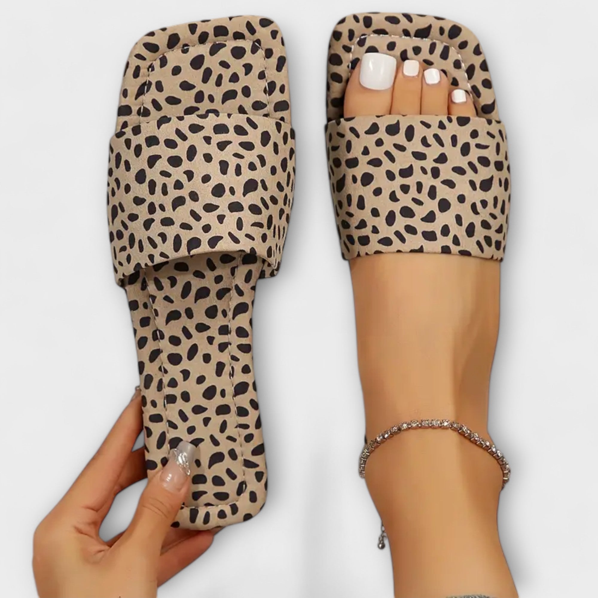 Jasmina - Ravni mokasini s leopard printom