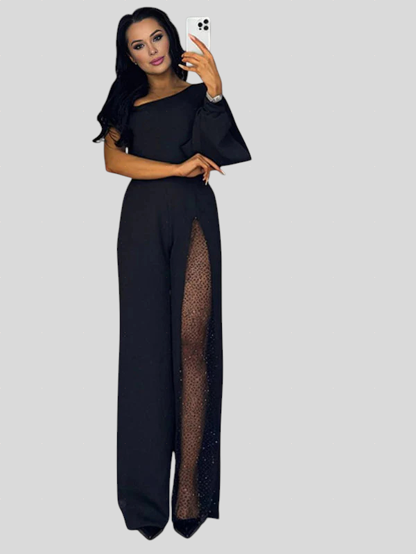 Artemis - Elegantni Jednodijelni Kombinezon Na Jedno Rame Sa Sjajnim Detaljem