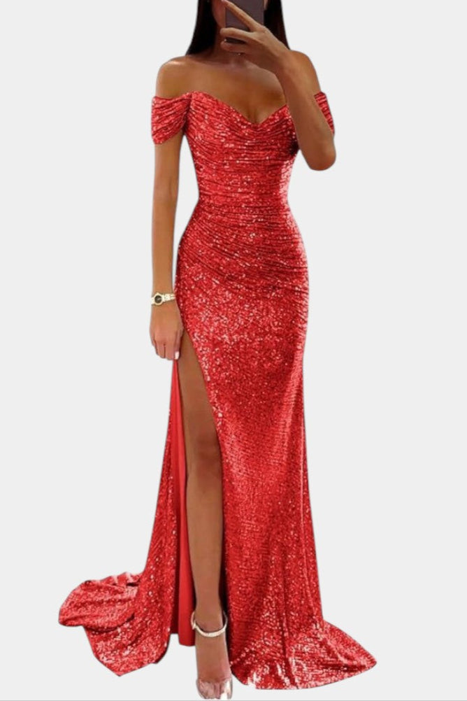 Renata Haljina Sirena bez naramenica s šljokicama