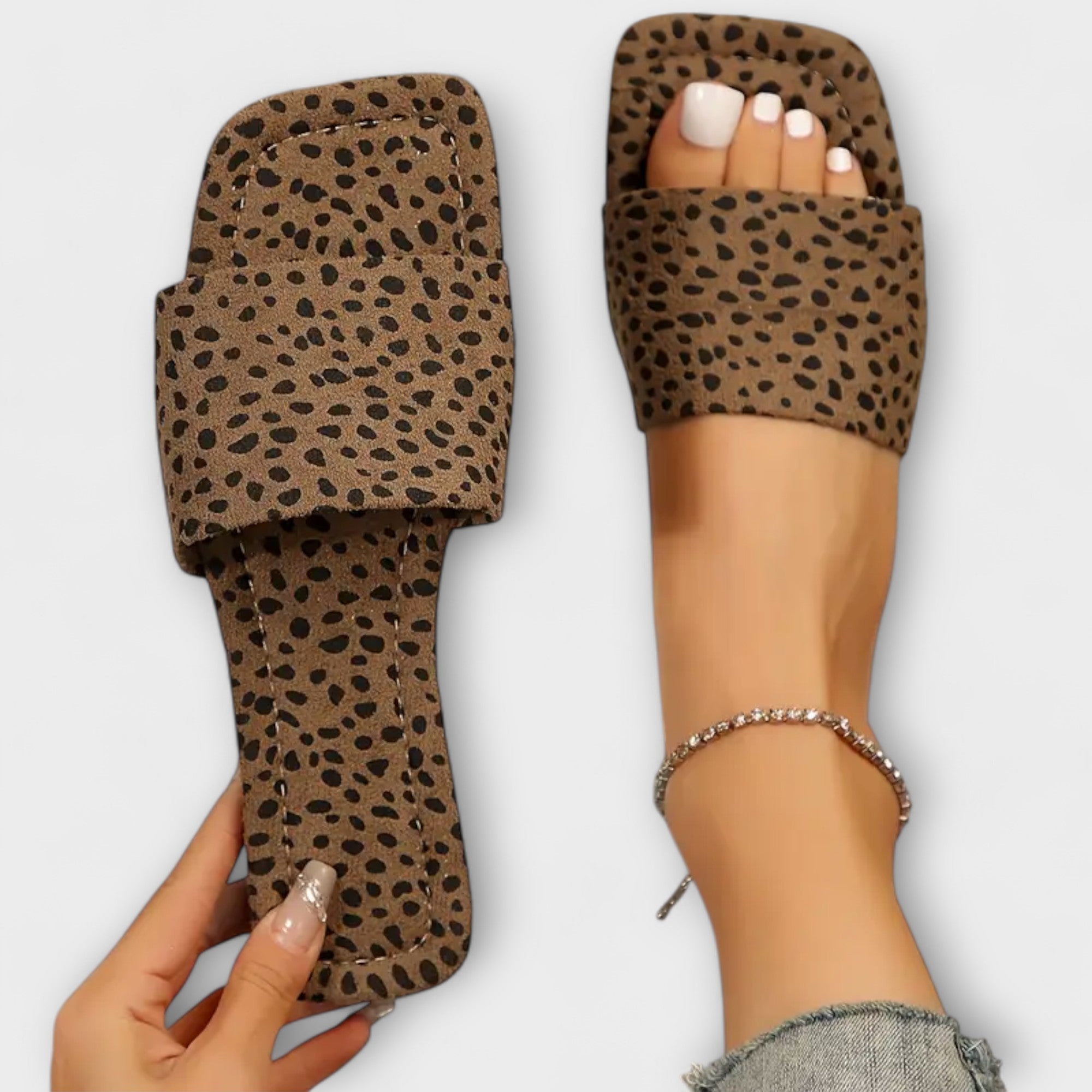 Jasmina - Ravni mokasini s leopard printom