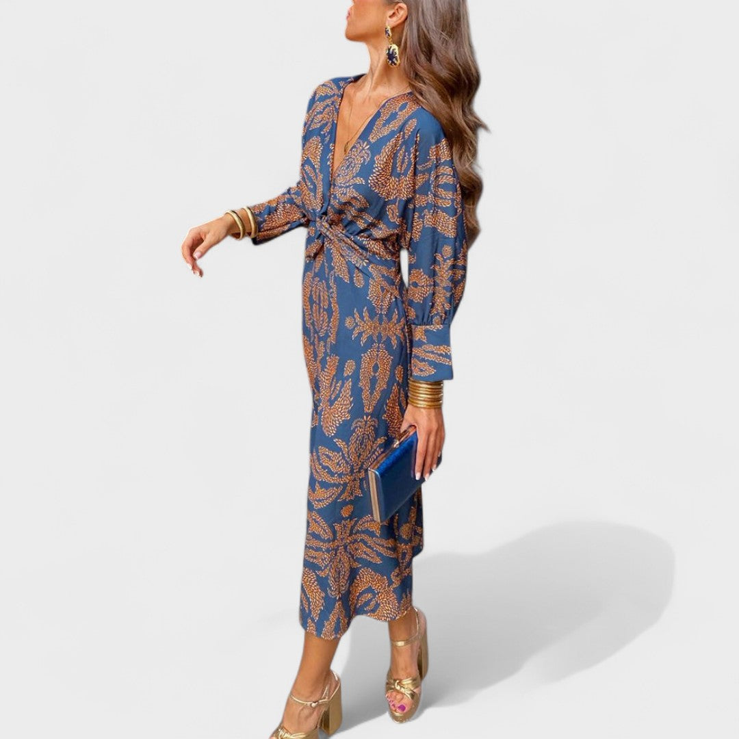 Vesna - Midi haljina s V-izrezom