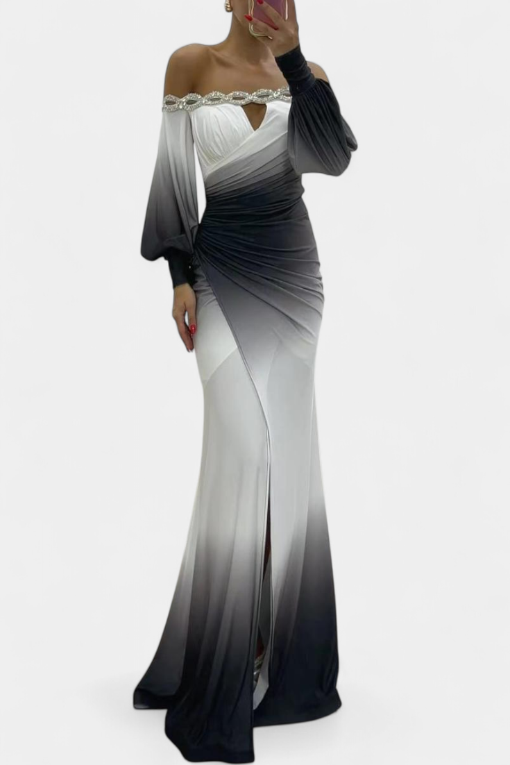 Silviana Maxi Haljina Ombre s Otkritim Ramena